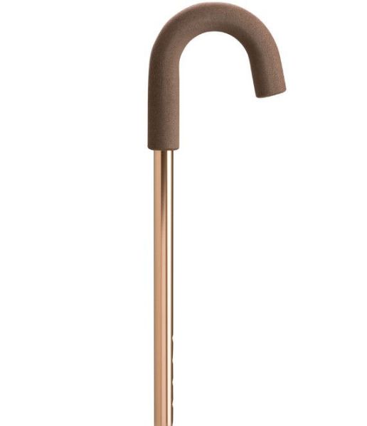 Picture of Crook Handle Walking Stick - Black (Bronze shown) 